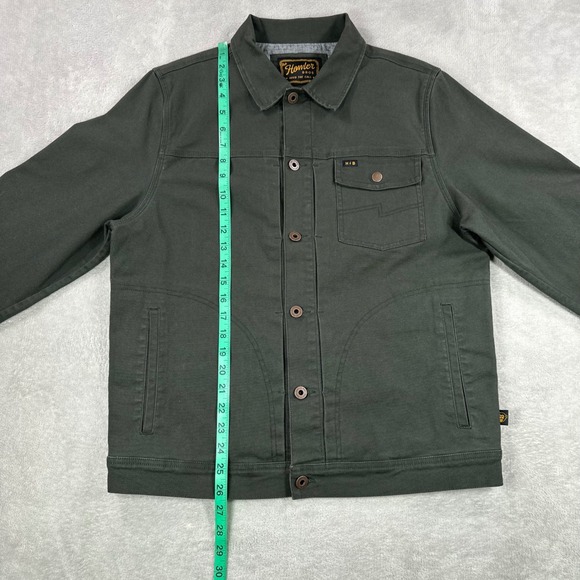 Howler Brothers Jacket Mens Medium Green Gaucho Utility Canvas Chore Outdoors - Picture 11 of 15